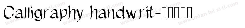 Calligraphy handwrit字体转换